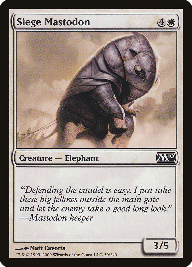 Siege Mastodon [Magic 2010] Magic: The Gathering