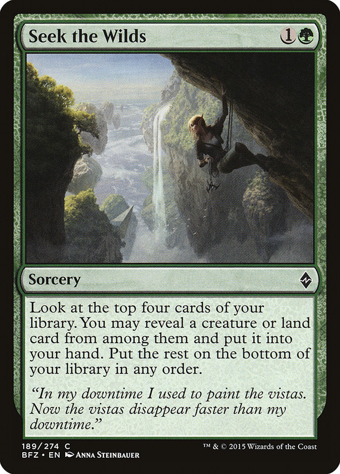 Seek the Wilds [Battle for Zendikar] Magic: The Gathering