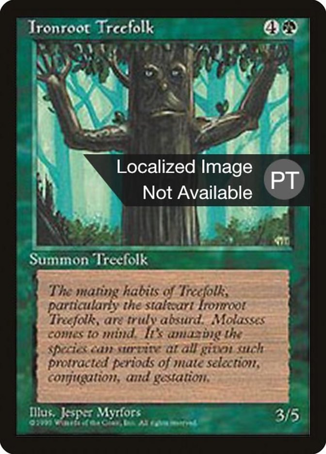 Ironroot Treefolk [Fourth Edition (Foreign Black Border)] Magic: The Gathering