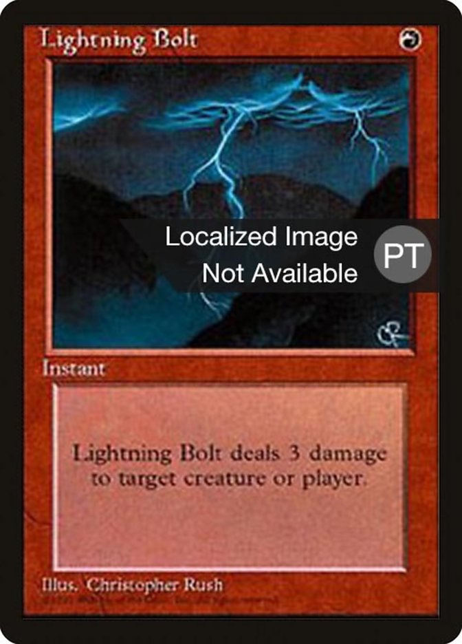 Lightning Bolt [Fourth Edition (Foreign Black Border)] Magic: The Gathering