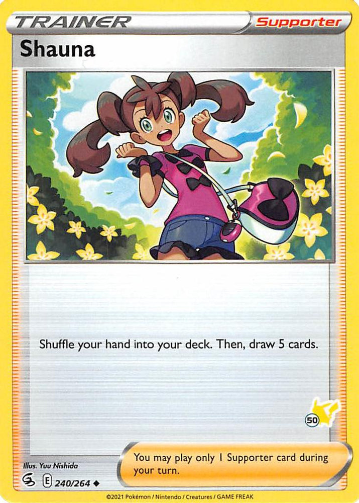 Shauna (240/264) (Pikachu Stamp #50) [Battle Academy 2022] Pokémon
