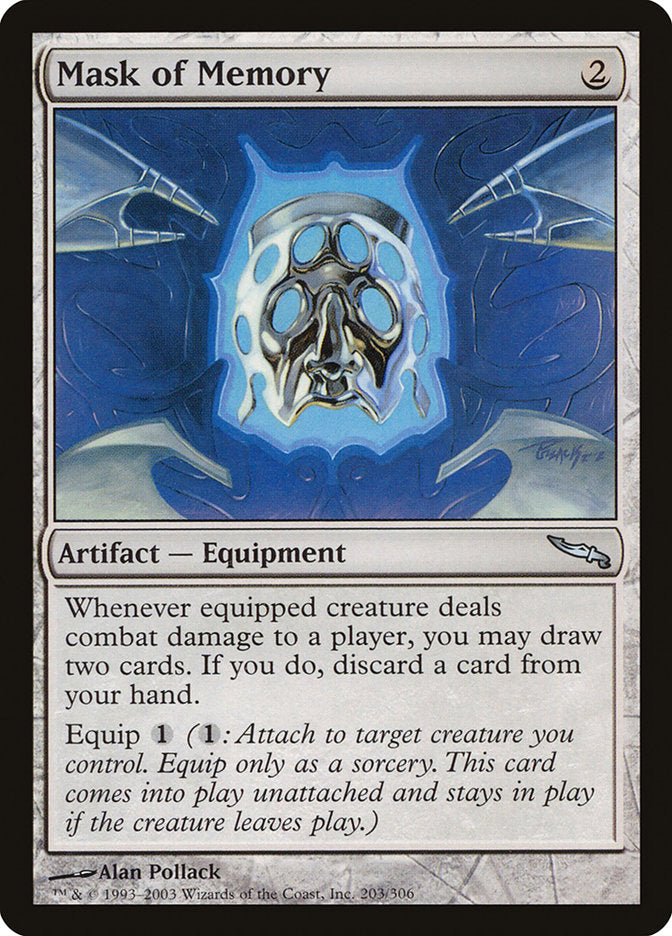 Mask of Memory [Mirrodin] Magic: The Gathering