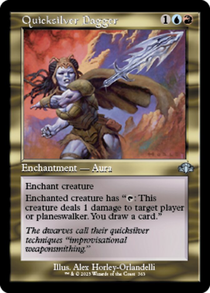 Quicksilver Dagger (Retro) [Dominaria Remastered] Magic: The Gathering