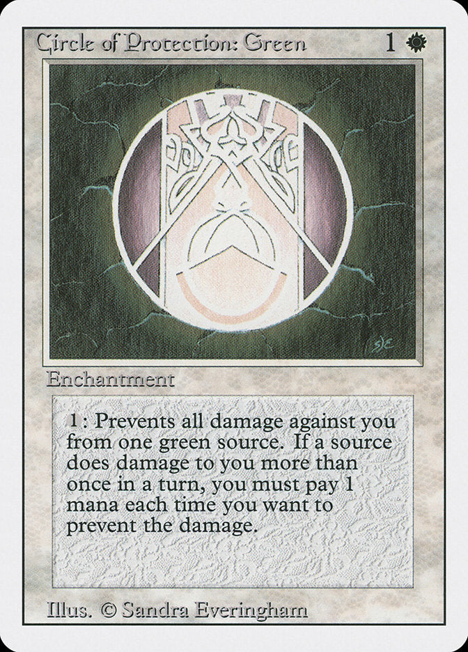 Circle of Protection: Green [Revised Edition] Magic: The Gathering