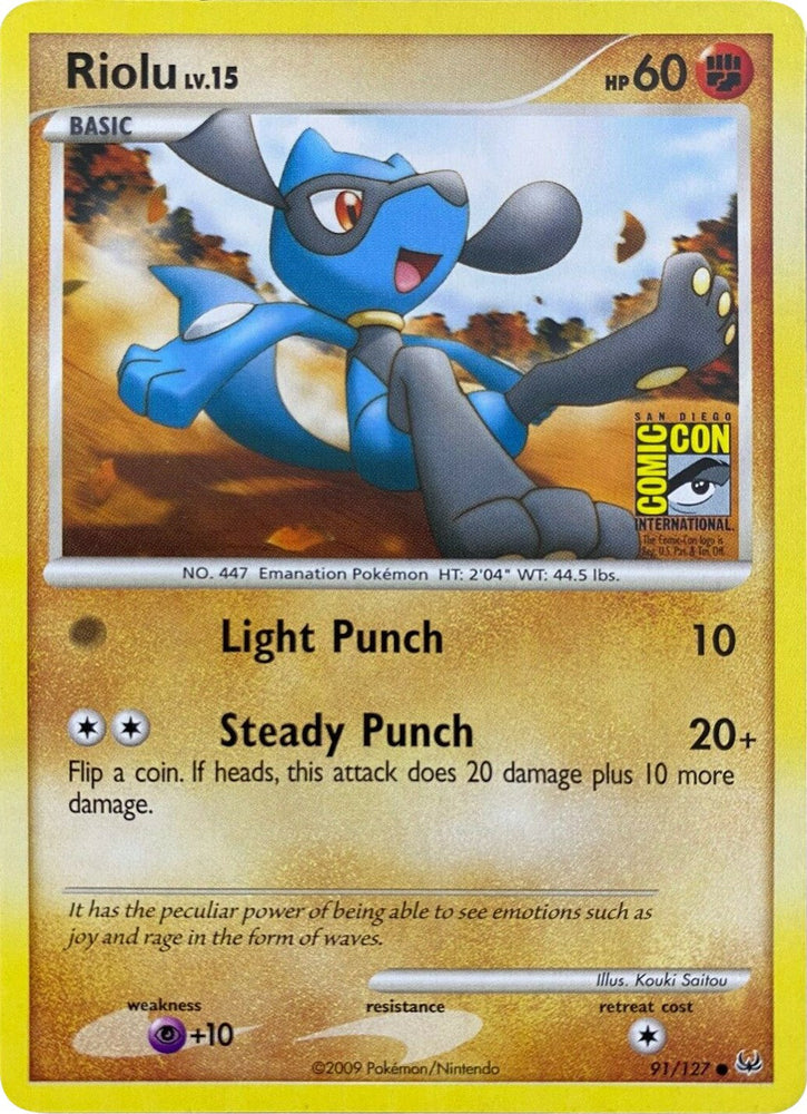 Riolu (91/127) (SDCC 2009) [Platinum: Base Set] Pokémon