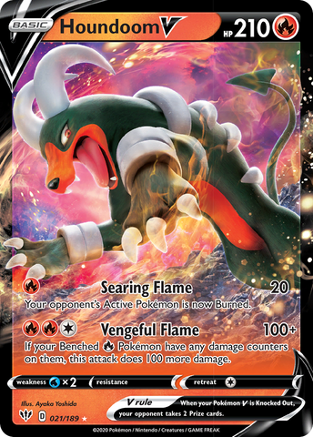 Houndoom V (021/189) [Sword & Shield: Darkness Ablaze] Pokémon