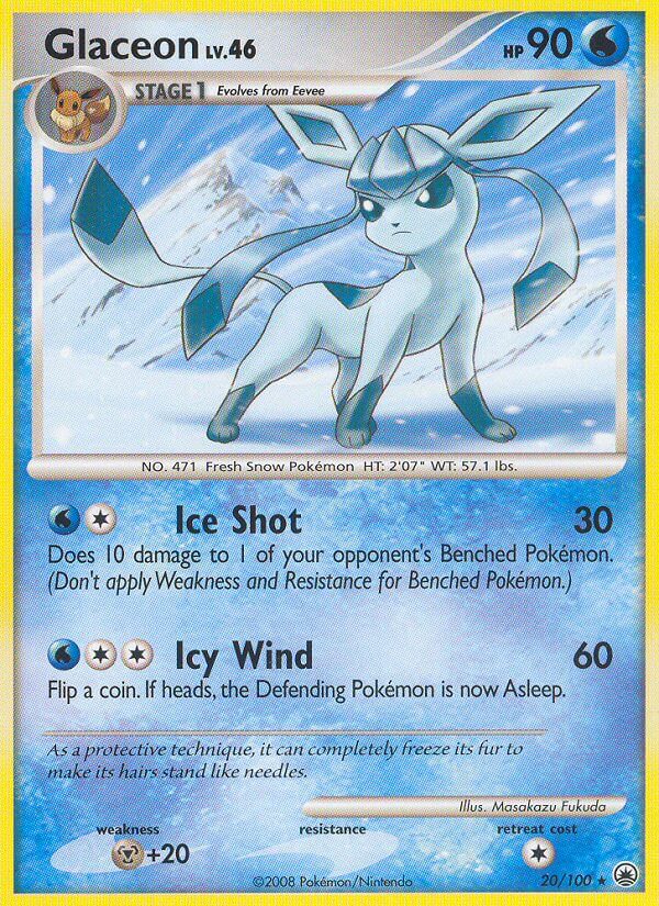 Glaceon (20/100) (Theme Deck Exclusive) [Diamond & Pearl: Majestic Dawn] Pokémon