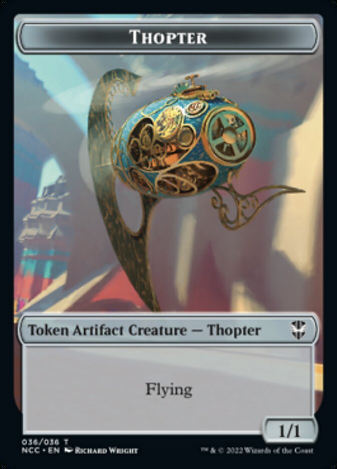 Thopter // Treasure (013) Double-Sided Token [Streets of New Capenna Commander Tokens] Magic: The Gathering