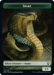 Human // Snake Double-Sided Token [Dominaria United Commander Tokens] Magic: The Gathering