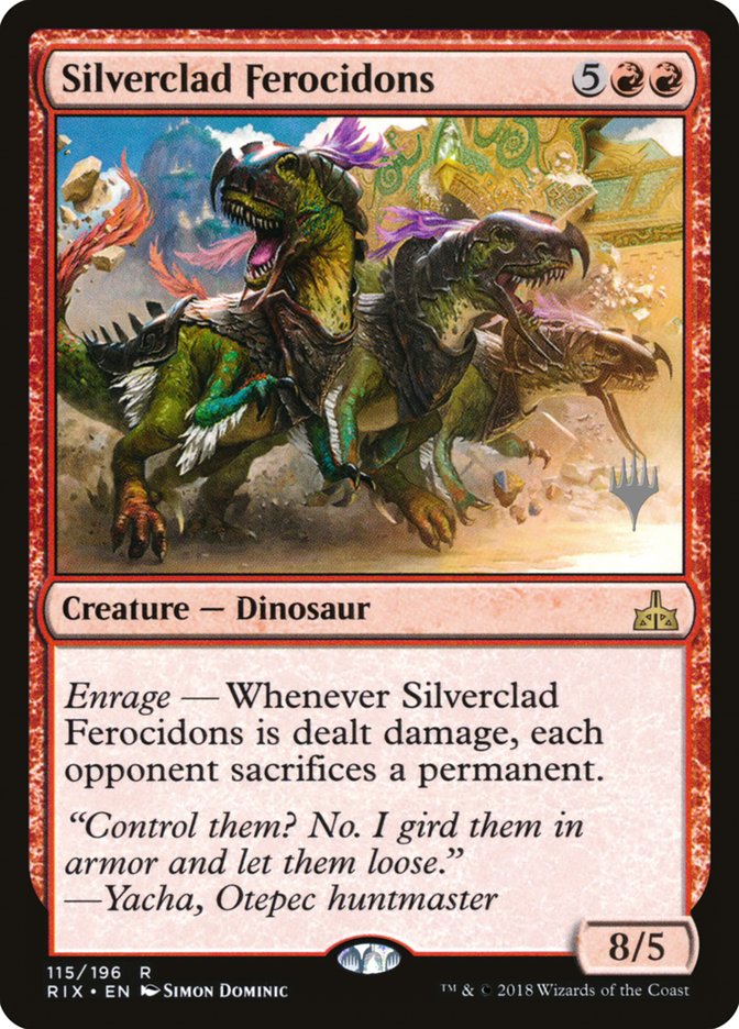Silverclad Ferocidons (Promo Pack) [Rivals of Ixalan Promos] Magic: The Gathering