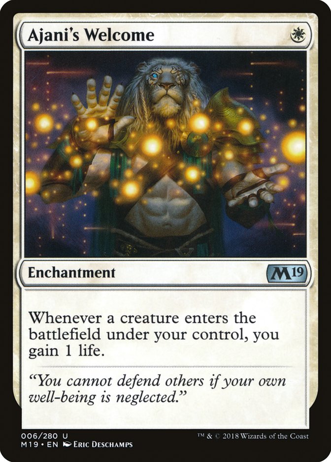 Ajani's Welcome [Core Set 2019] Magic: The Gathering