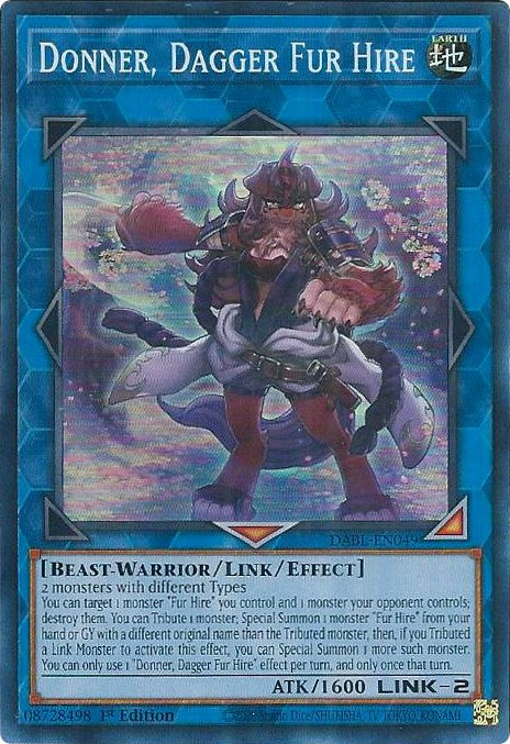 Donner, Dagger Fur Hire [DABL-EN049] Super Rare Yu-Gi-Oh!