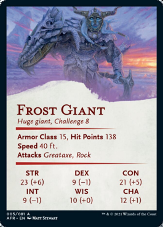 Frost Giant Art Card (Gold-Stamped Signature) [Dungeons & Dragons: Adventures in the Forgotten Realms Art Series] Magic: The Gathering