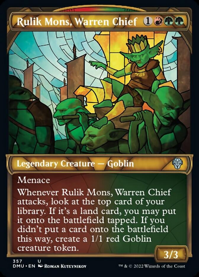 Rulik Mons, Warren Chief (Showcase Textured) [Dominaria United] Magic: The Gathering