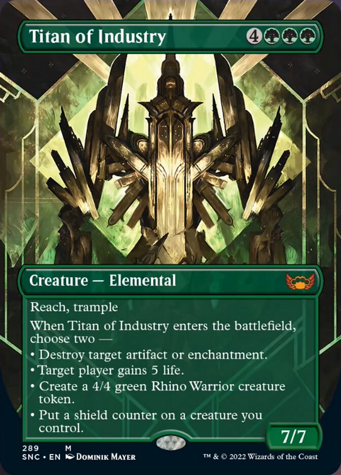 Titan of Industry (Borderless Alternate Art) [Streets of New Capenna] Magic: The Gathering