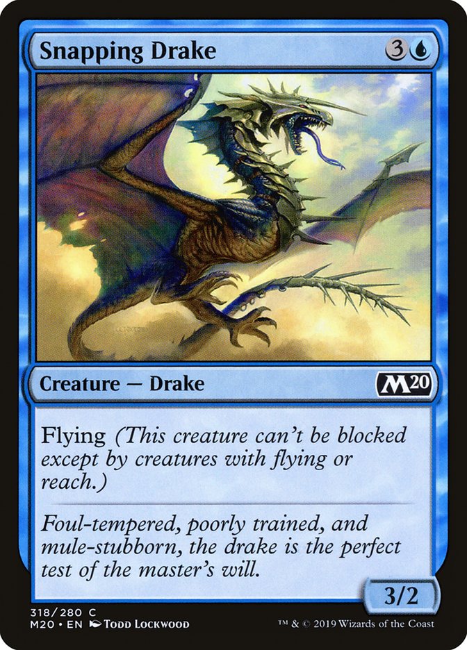 Snapping Drake [Core Set 2020] Magic: The Gathering