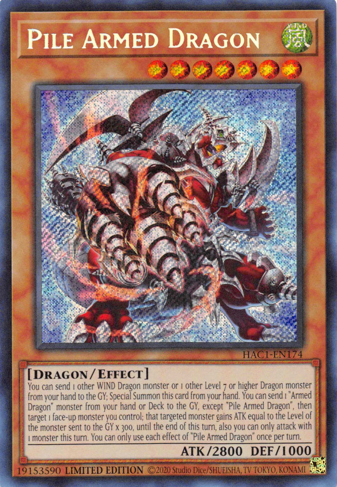 Pile Armed Dragon [HAC1-EN174] Secret Rare Yu-Gi-Oh!