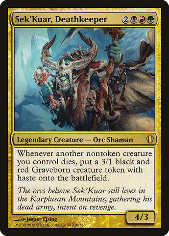 Sek'Kuar, Deathkeeper [Commander 2013] Magic: The Gathering