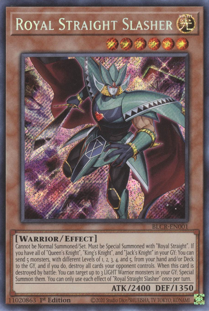 Royal Straight Slasher [BLCR-EN001] Secret Rare Yu-Gi-Oh!