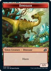 Dinosaur // Human Soldier (003) Double-Sided Token [Ikoria: Lair of Behemoths Tokens] Magic: The Gathering