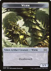 Human Soldier // Wurm (029) Double-Sided Token [Double Masters Tokens] Magic: The Gathering