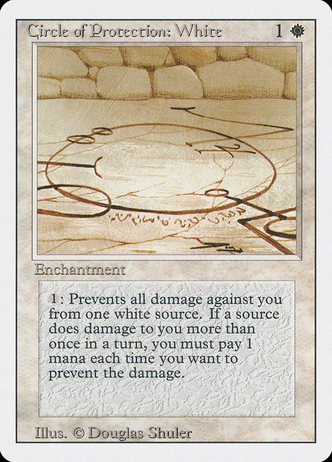 Circle of Protection: White [Revised Edition] Magic: The Gathering