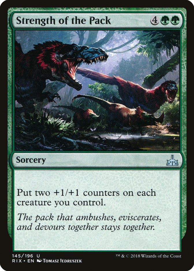 Strength of the Pack [Rivals of Ixalan] Magic: The Gathering