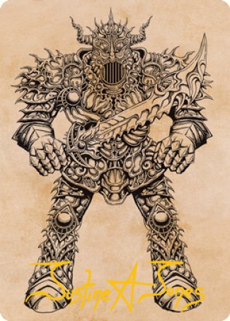 Iron Golem (Showcase) Art Card (Gold-Stamped Signature) [Dungeons & Dragons: Adventures in the Forgotten Realms Art Series] Magic: The Gathering
