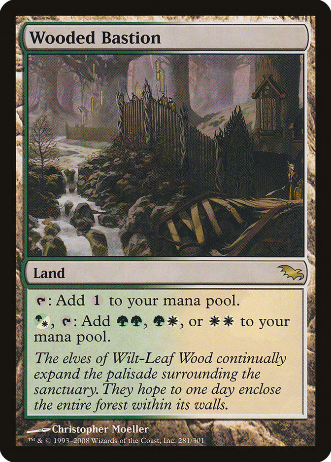 Wooded Bastion [Shadowmoor] Magic: The Gathering