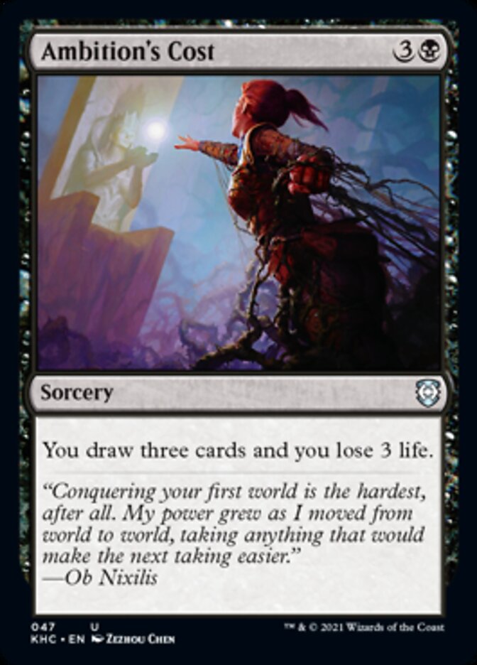 Ambition's Cost [Kaldheim Commander] Magic: The Gathering