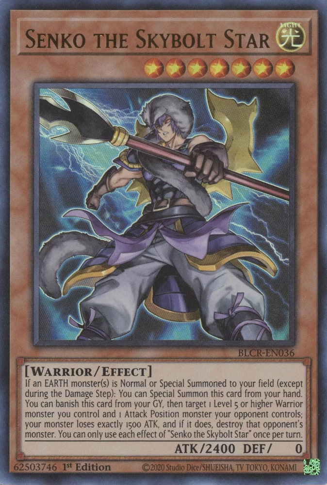 Senko the Skybolt Star [BLCR-EN036] Ultra Rare Yu-Gi-Oh!