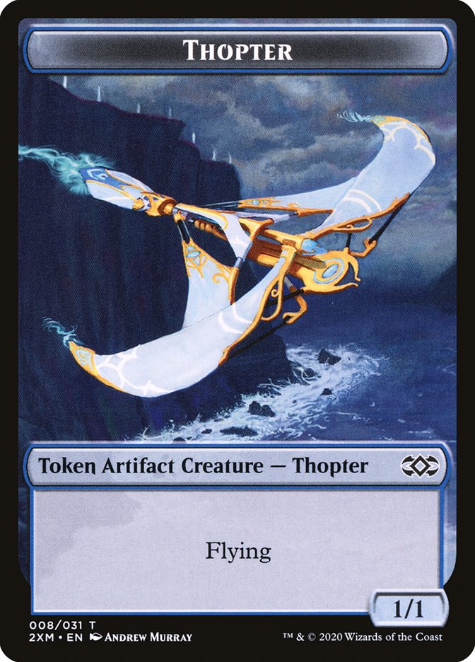 Servo // Thopter (008) Double-Sided Token [Double Masters Tokens] Magic: The Gathering