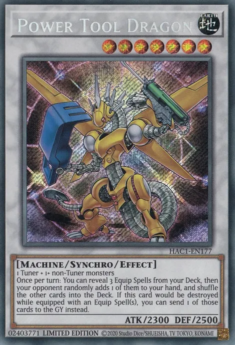 Power Tool Dragon [HAC1-EN177] Secret Rare Yu-Gi-Oh!