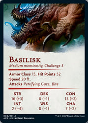 Basilisk Art Card [Dungeons & Dragons: Adventures in the Forgotten Realms Art Series] Magic: The Gathering