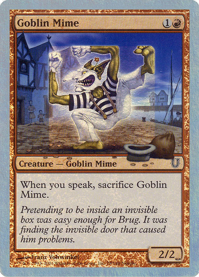 Goblin Mime (Alternate Foil) [Unhinged] Magic: The Gathering