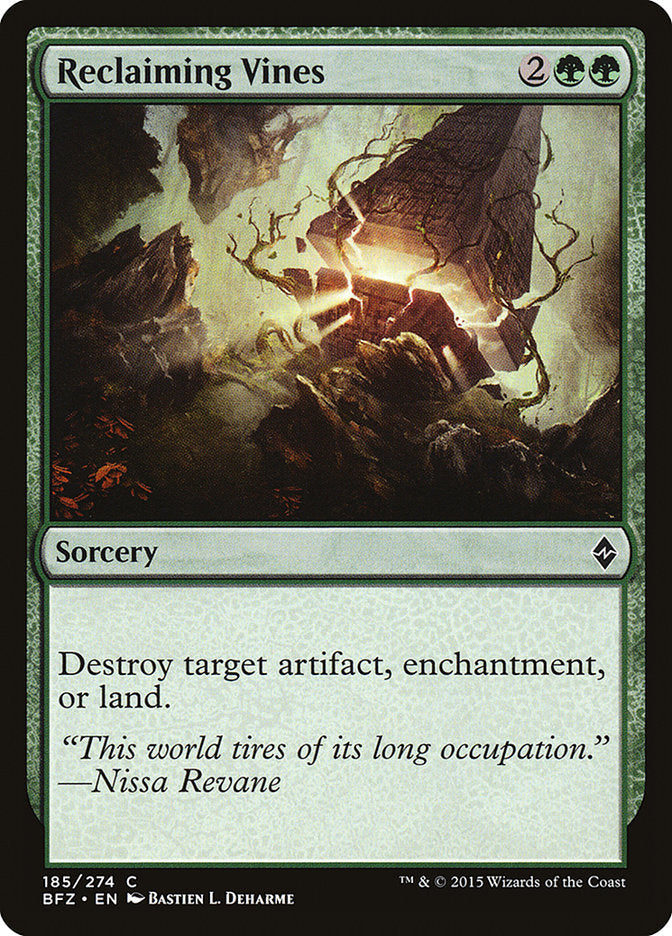 Reclaiming Vines [Battle for Zendikar] Magic: The Gathering