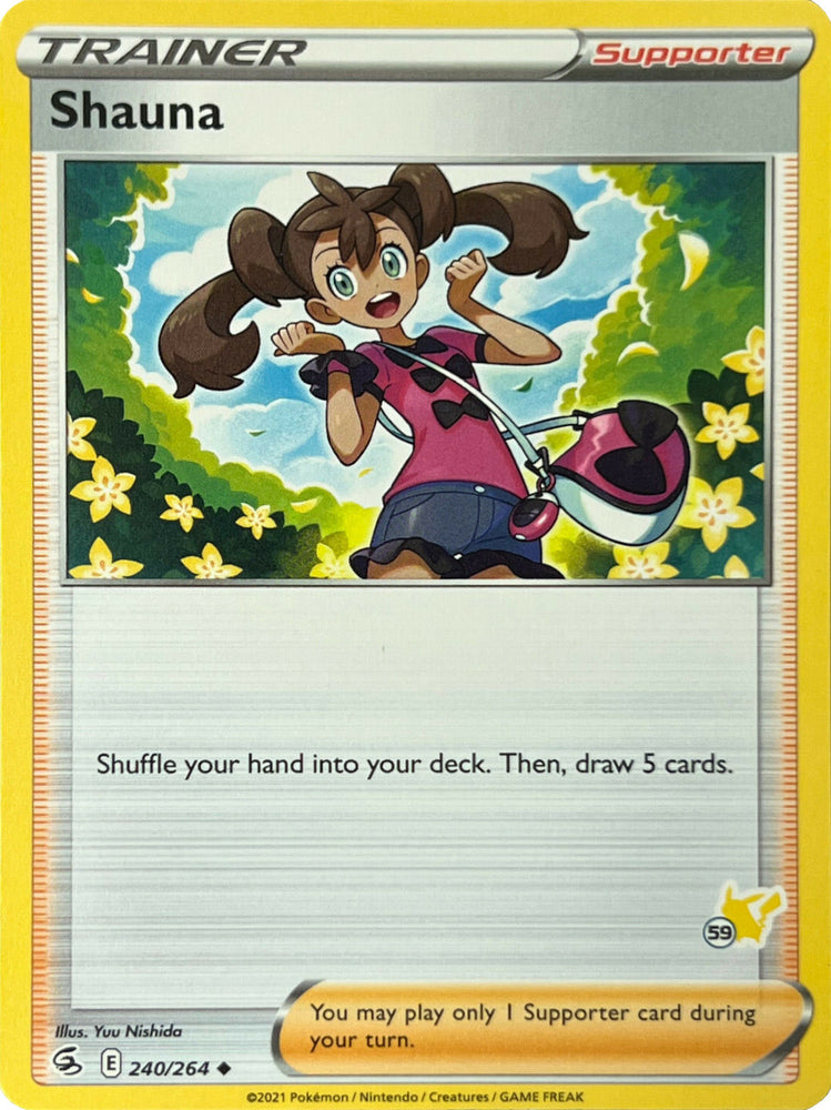 Shauna (240/264) (Pikachu Stamp #59) [Battle Academy 2022] Pokémon