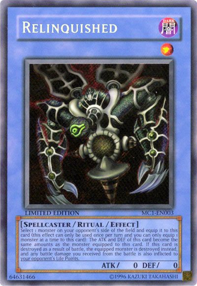 Relinquished [MC1-EN003] Secret Rare Yu-Gi-Oh!