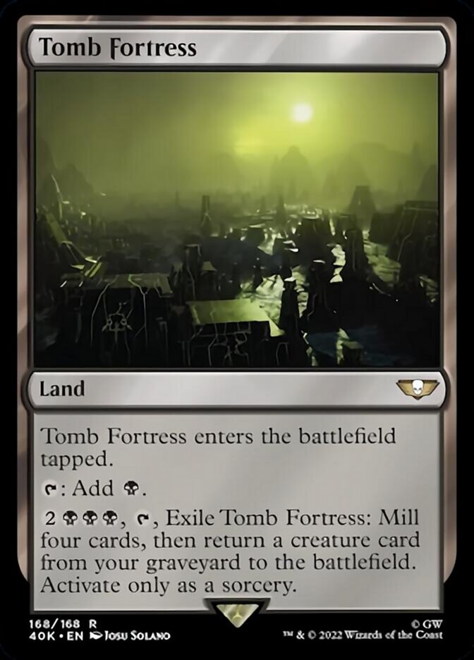 Tomb Fortress (Surge Foil) [Warhammer 40,000] Magic: The Gathering