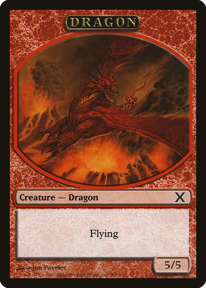 Dragon Token [Tenth Edition Tokens] Magic: The Gathering