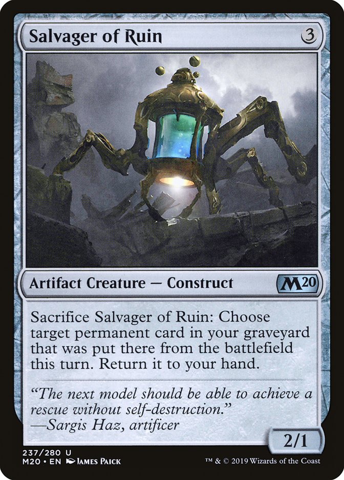 Salvager of Ruin [Core Set 2020] Magic: The Gathering