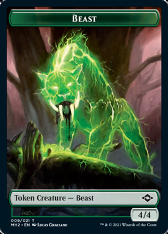 Beast // Squirrel Double-Sided Token [Modern Horizons 2 Tokens] Magic: The Gathering