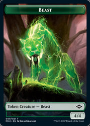 Beast // Clue (14) Double-Sided Token [Modern Horizons 2 Tokens] Magic: The Gathering