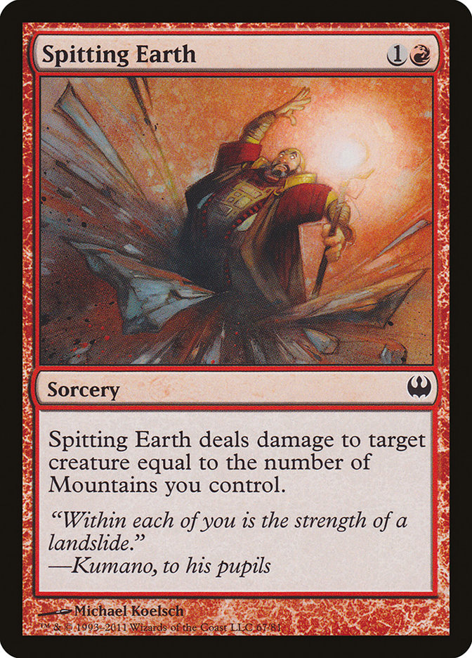 Spitting Earth [Duel Decks: Knights vs. Dragons] Magic: The Gathering