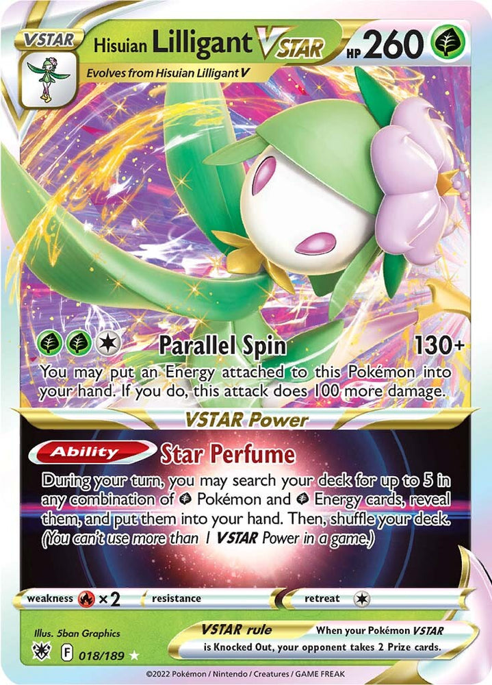 Hisuian Lilligant VSTAR (018/189) [Sword & Shield: Astral Radiance] Pokémon