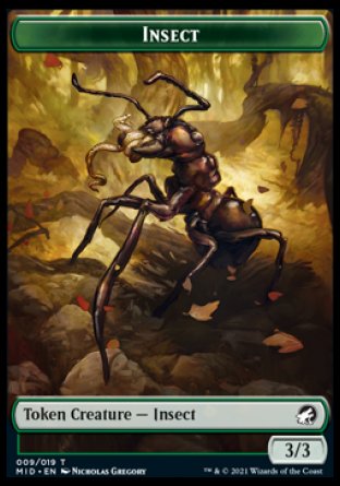 Human // Insect Double-Sided Token [Innistrad: Midnight Hunt Tokens] Magic: The Gathering