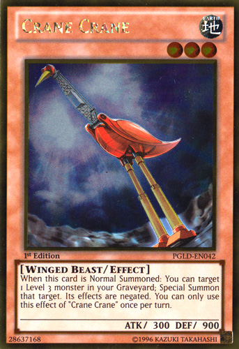 Crane Crane [PGLD-EN042] Gold Rare Yu-Gi-Oh!