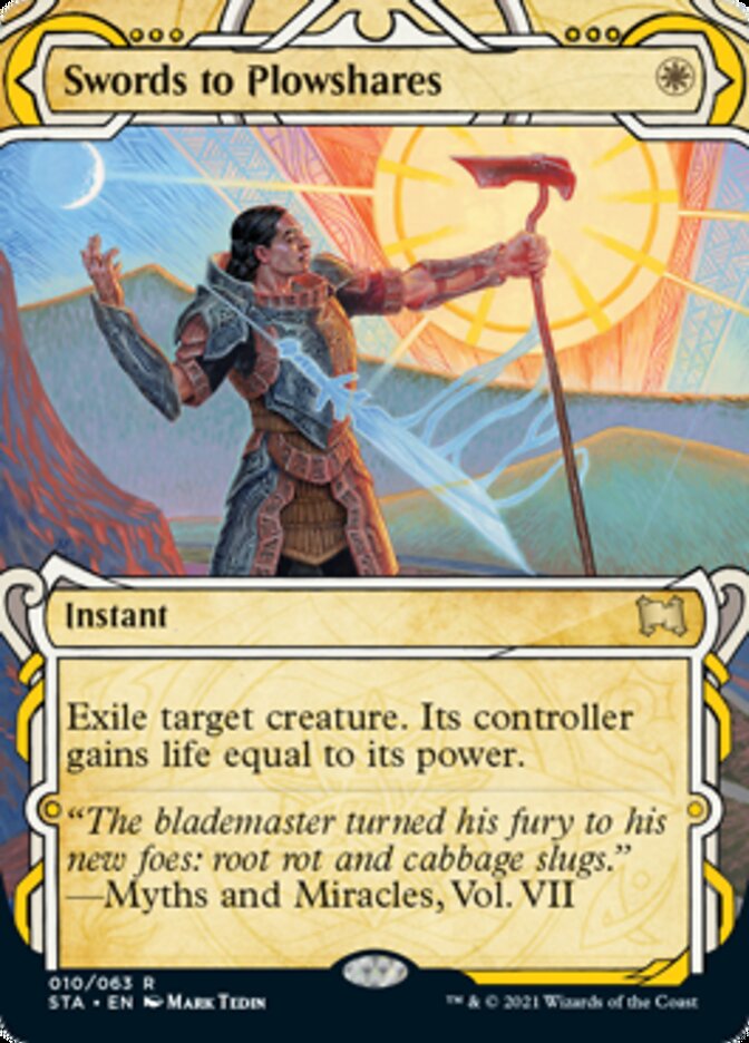 Swords to Plowshares (Foil Etched) [Strixhaven: School of Mages Mystical Archive] Magic: The Gathering