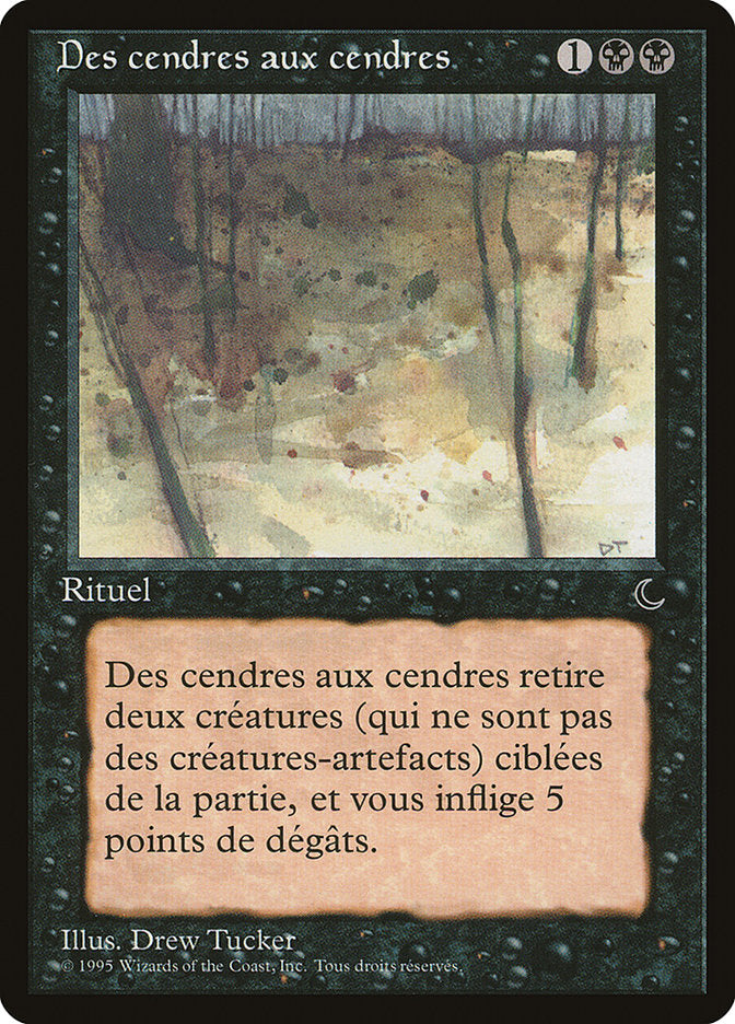 Ashes to Ashes (French) - "Des cendres aux cendres" [Renaissance] Magic: The Gathering