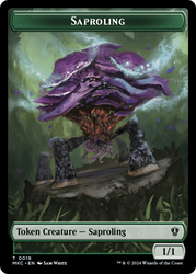 Saproling // Manifest Double-Sided Token [Murders at Karlov Manor Commander Tokens] Magic: The Gathering